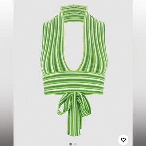 Cider halter top / size S / green halter